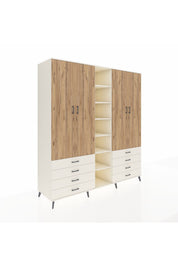 Kronos Dolap 10 Raflı 8 Çekmeceli 2 Askılı 220x59x243 Aytaşı-Çam/Aytaşı