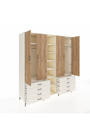 Kronos Dolap 10 Raflı 8 Çekmeceli 2 Askılı 220x59x243 Aytaşı-Çam/Aytaşı