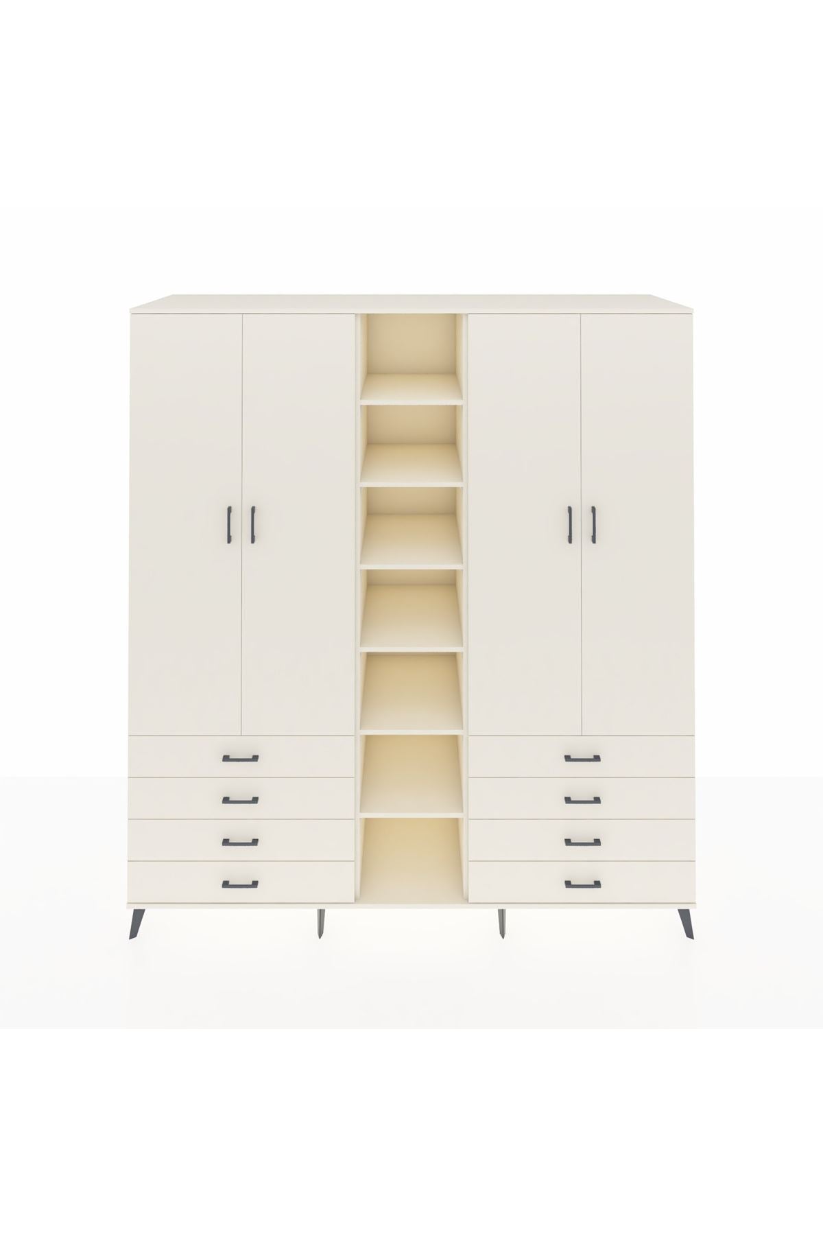 Kronos Dolap 10 Raflı 8 Çekmeceli 2 Askılı 220x59x243 Aytaşı-Aytaşı/Aytaşı