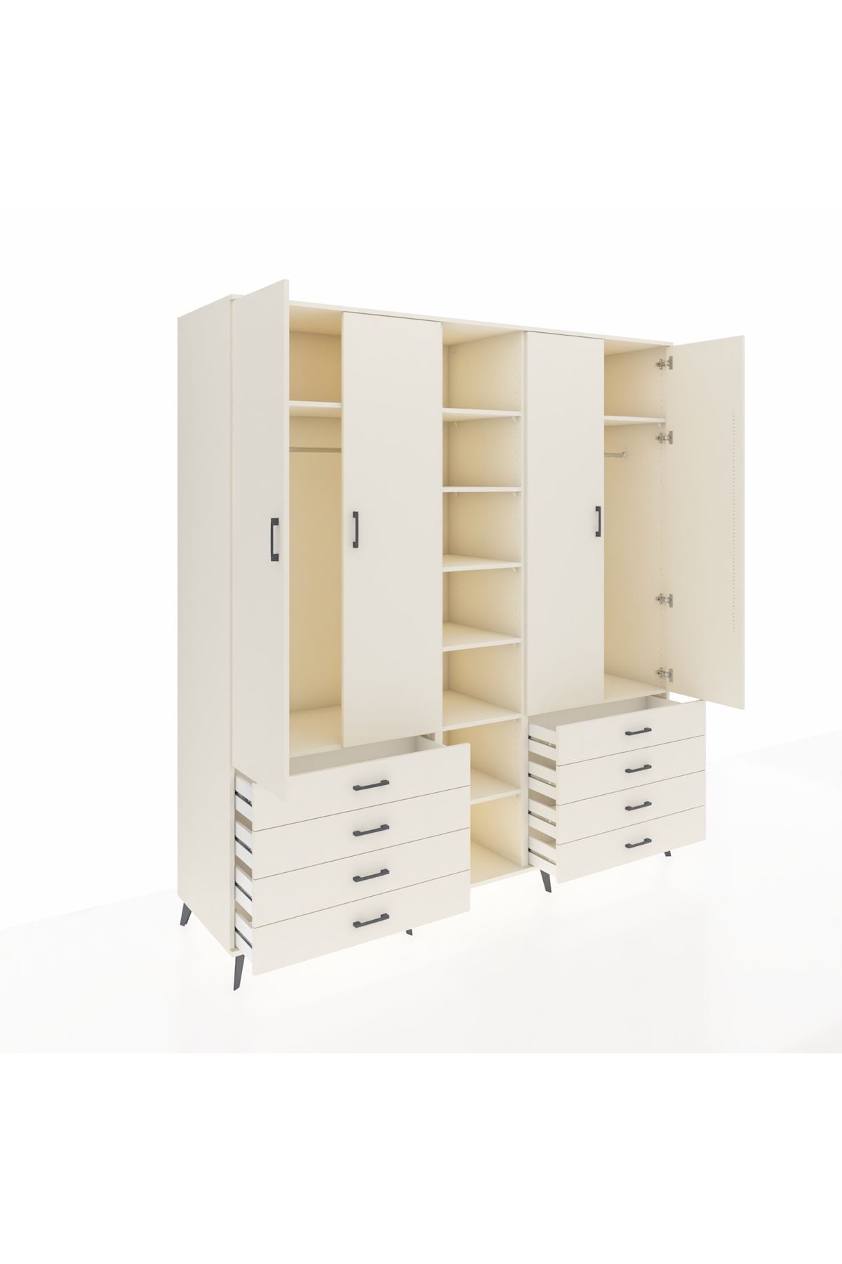 Kronos Dolap 10 Raflı 8 Çekmeceli 2 Askılı 220x59x243 Aytaşı-Aytaşı/Aytaşı