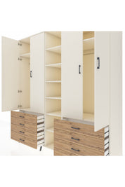 Kronos Dolap 10 Raflı 8 Çekmeceli 2 Askılı 220x59x243 - S784M004V06C