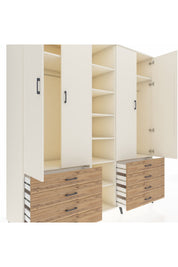 Kronos Dolap 10 Raflı 8 Çekmeceli 2 Askılı 220x59x243 - S784M004V06C