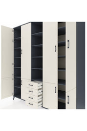 Kronos Dolap 17 Raflı 4 Çekmeceli 8 Kapaklı 220x59x243 - S784M005V13C
