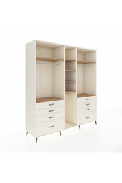 Kronos Dolap 8 Raflı 8 Çekmeceli 3 Askılı 220x59x243 Aytaşı-Çam/Aytaşı