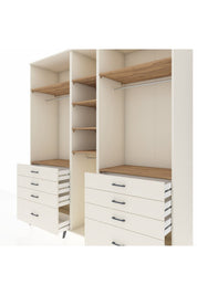 Kronos Dolap 8 Raflı 8 Çekmeceli 3 Askılı 220x59x243 Aytaşı-Çam/Aytaşı