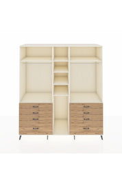 Kronos Dolap 8 Raflı 8 Çekmeceli 3 Askılı 220x59x243 Aytaşı-Aytaşı/Çam
