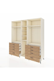 Kronos Dolap 8 Raflı 8 Çekmeceli 3 Askılı 220x59x243 Aytaşı-Aytaşı/Çam