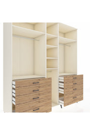 Kronos Dolap 8 Raflı 8 Çekmeceli 3 Askılı 220x59x243 Aytaşı-Aytaşı/Çam