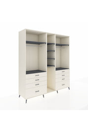 Kronos Dolap 8 Raflı 8 Çekmeceli 3 Askılı 220x59x243 Aytaşı-Antrasit/Aytaşı