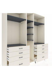 Kronos Dolap 8 Raflı 8 Çekmeceli 3 Askılı 220x59x243 Aytaşı-Antrasit/Aytaşı