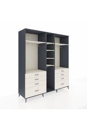 Kronos Dolap 8 Raflı 8 Çekmeceli 3 Askılı 220x59x243 Antrasit-Aytaşı/Aytaşı