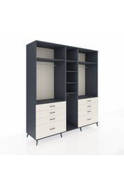 Kronos Dolap 8 Raflı 8 Çekmeceli 3 Askılı 220x59x243 Antrasit-Antrasit/Aytaşı