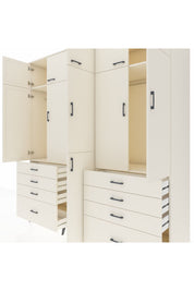 Kronos Dolap 8 Raflı 8 Çekmeceli 3 Askılı 220x59x243 Aytaşı-Aytaşı/Aytaşı