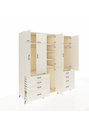 Kronos Dolap 8 Raflı 8 Çekmeceli 3 Askılı 220x59x243 Aytaşı-Aytaşı/Aytaşı