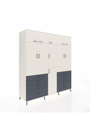 Kronos Dolap 8 Raflı 8 Çekmeceli 3 Askılı 220x59x243 Aytaşı-Aytaşı/Antrasit