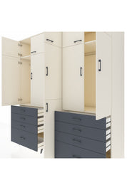 Kronos Dolap 8 Raflı 8 Çekmeceli 3 Askılı 220x59x243 Aytaşı-Aytaşı/Antrasit