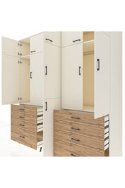 Kronos Dolap 8 Raflı 8 Çekmeceli 3 Askılı 220x59x243 Aytaşı-Aytaşı/Çam