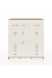 Kronos Dolap 8 Raflı 8 Çekmeceli 3 Askılı 220x59x243 Çam-Aytaşı/Aytaşı