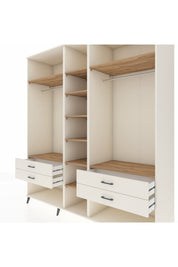 Kronos Dolap 10 Raflı 4 Çekmeceli 2 Askılı 220x59x243 Aytaşı-Çam/Aytaşı