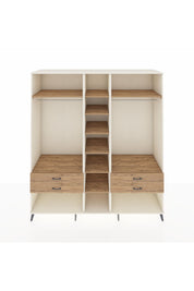 Kronos Dolap 10 Raflı 4 Çekmeceli 2 Askılı 220x59x243 Aytaşı-Çam/Çam