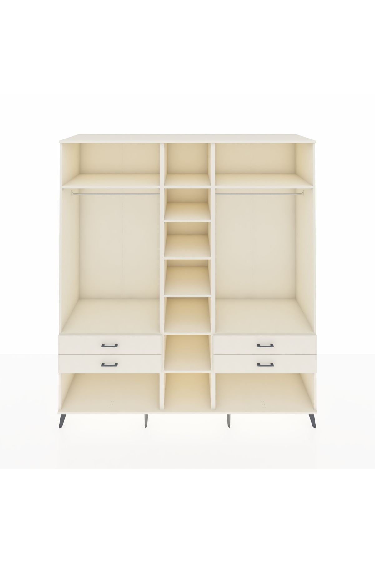 Kronos Dolap 10 Raflı 4 Çekmeceli 2 Askılı 220x59x243 Aytaşı-Aytaşı/Aytaşı