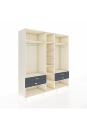 Kronos Dolap 10 Raflı 4 Çekmeceli 2 Askılı 220x59x243 Aytaşı-Aytaşı/Antrasit