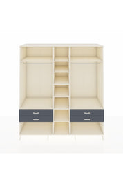 Kronos Dolap 10 Raflı 4 Çekmeceli 2 Askılı 220x59x243 Aytaşı-Aytaşı/Antrasit