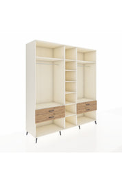 Kronos Dolap 10 Raflı 4 Çekmeceli 2 Askılı 220x59x243 Aytaşı-Aytaşı/Çam