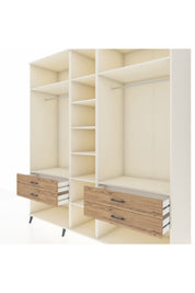 Kronos Dolap 10 Raflı 4 Çekmeceli 2 Askılı 220x59x243 Aytaşı-Aytaşı/Çam