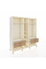 Kronos Dolap 10 Raflı 4 Çekmeceli 2 Askılı 220x59x243 Aytaşı-Aytaşı/Çam