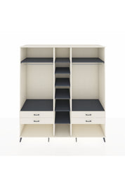 Kronos Dolap 10 Raflı 4 Çekmeceli 2 Askılı 220x59x243 Aytaşı-Antrasit/Aytaşı