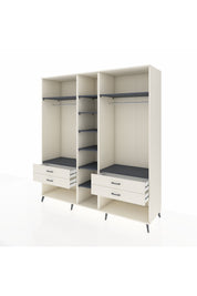 Kronos Dolap 10 Raflı 4 Çekmeceli 2 Askılı 220x59x243 Aytaşı-Antrasit/Aytaşı