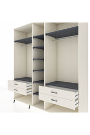 Kronos Dolap 10 Raflı 4 Çekmeceli 2 Askılı 220x59x243 Aytaşı-Antrasit/Aytaşı