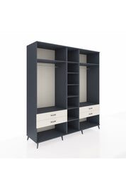 Kronos Dolap 10 Raflı 4 Çekmeceli 2 Askılı 220x59x243 Antrasit-Antrasit/Aytaşı