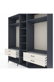Kronos Dolap 10 Raflı 4 Çekmeceli 2 Askılı 220x59x243 Antrasit-Antrasit/Aytaşı