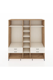 Kronos Dolap 10 Raflı 4 Çekmeceli 2 Askılı 220x59x243 Çam-Aytaşı/Aytaşı