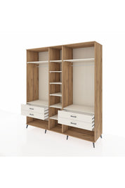 Kronos Dolap 10 Raflı 4 Çekmeceli 2 Askılı 220x59x243 Çam-Aytaşı/Aytaşı