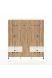 Kronos Dolap 12 Raflı 4 Çekmeceli 2 Askılı 220x59x243 Aytaşı-Çam/Aytaşı