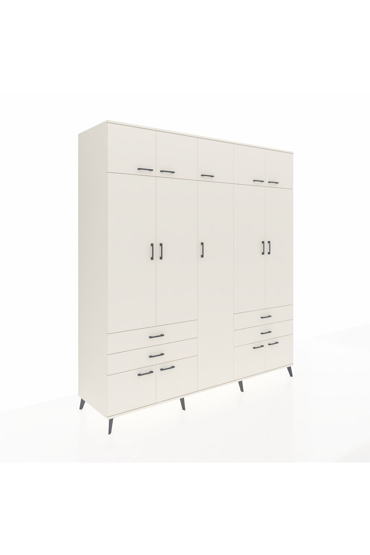 Kronos Dolap 12 Raflı 4 Çekmeceli 2 Askılı 220x59x243 Aytaşı-Aytaşı/Aytaşı