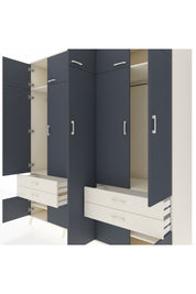 Kronos Dolap 12 Raflı 4 Çekmeceli 2 Askılı 220x59x243 Aytaşı-Antrasit/Aytaşı