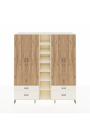 Kronos Dolap 12 Raflı 4 Çekmeceli 2 Askılı 220x59x243 Aytaşı-Çam/Aytaşı
