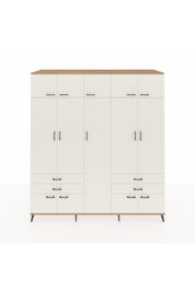 Kronos Dolap 12 Raflı 4 Çekmeceli 2 Askılı 220x59x243 Çam-Aytaşı/Aytaşı