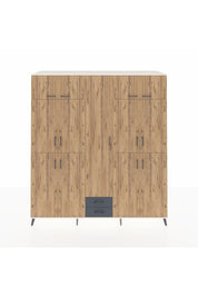 Kronos Dolap 10 Raflı 2 Çekmeceli 4 Askılı 220x59x243 Aytaşı-Çam/Antrasit