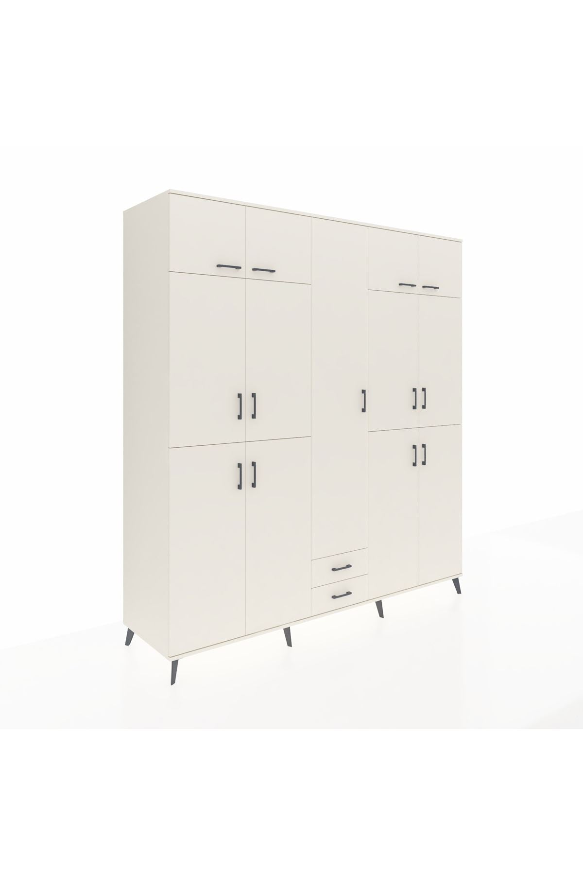 Kronos Dolap 10 Raflı 2 Çekmeceli 4 Askılı 220x59x243 Aytaşı-Aytaşı/Aytaşı