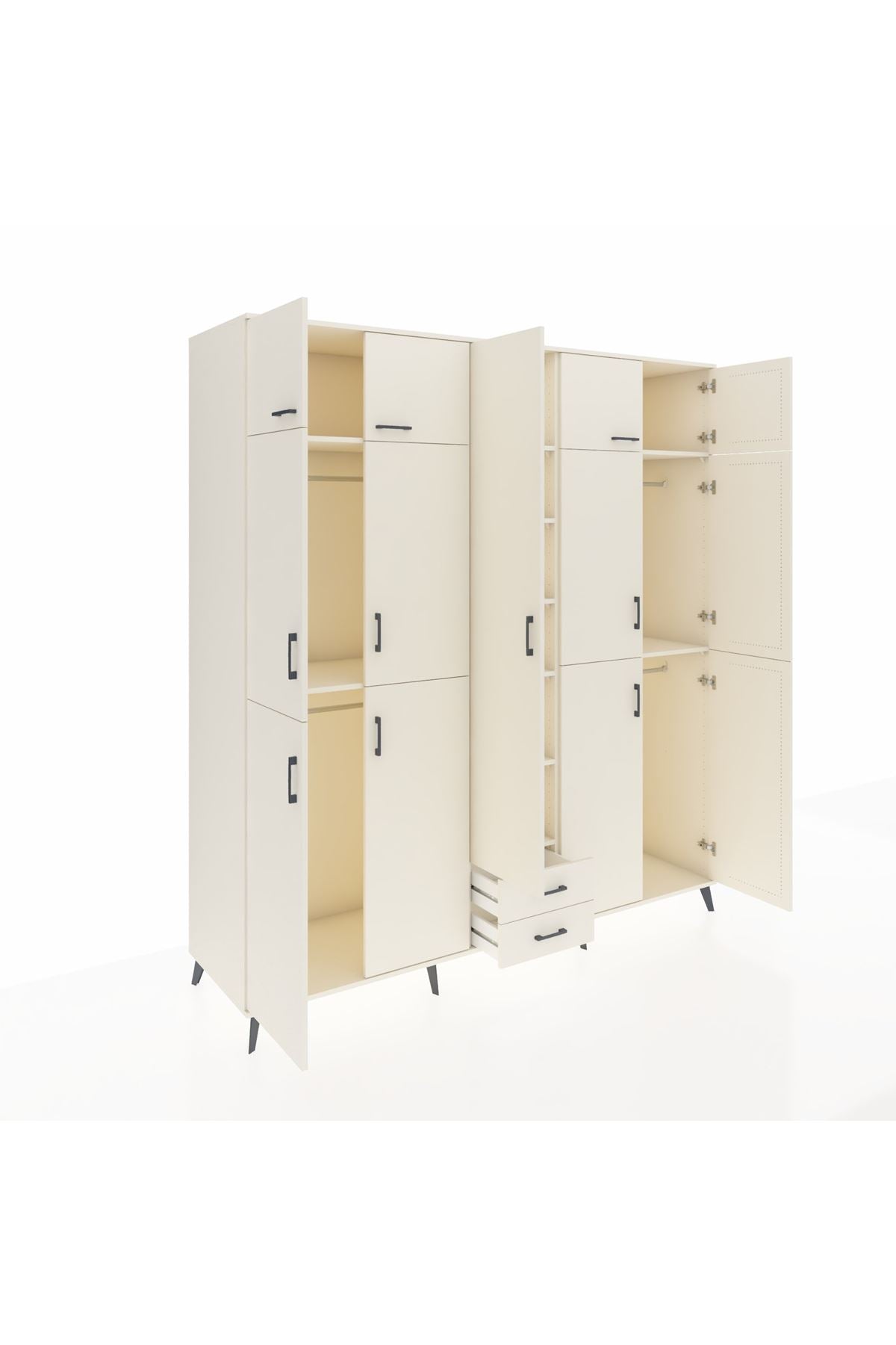 Kronos Dolap 10 Raflı 2 Çekmeceli 4 Askılı 220x59x243 Aytaşı-Aytaşı/Aytaşı