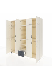 Kronos Dolap 10 Raflı 2 Çekmeceli 4 Askılı 220x59x243 Aytaşı-Aytaşı/Antrasit