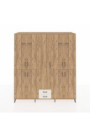 Kronos Dolap 10 Raflı 2 Çekmeceli 4 Askılı 220x59x243 Çam-Çam/Aytaşı