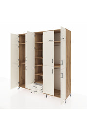 Kronos Dolap 10 Raflı 2 Çekmeceli 4 Askılı 220x59x243 Çam-Aytaşı/Aytaşı