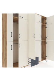 Kronos Dolap 10 Raflı 2 Çekmeceli 4 Askılı 220x59x243 Çam-Aytaşı/Antrasit