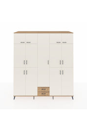 Kronos Dolap 10 Raflı 2 Çekmeceli 4 Askılı 220x59x243 Çam-Aytaşı/Çam